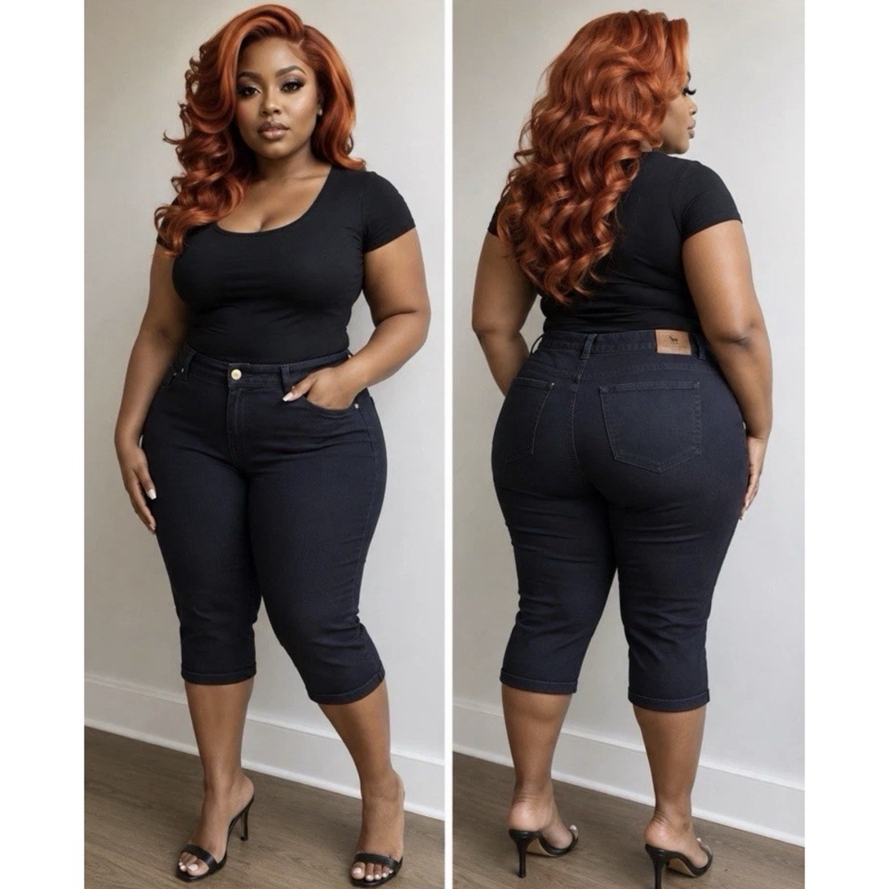 16 W Ralph Lauren Navy Blue Denim Capri #108*1.3 JFT